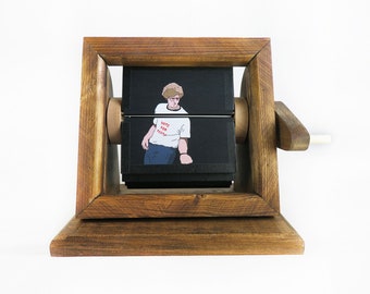 NAPOLEON Flipbook -- Framed, Wood -- Napoleon Dynamite, Dance, Vote For Pedro