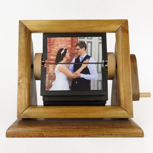 WEDDING FLIPBOOK -- Customizable Wooden Wedding Flip Book Frame, Wedding Gift, Photo Album, Bride and Groom Gift, Bridal Shower Gift