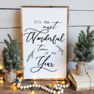 Farmhouse Christmas Wood Sign: Neutral Holiday Decor