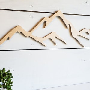 Mountain Wall Art, Mountain Peak Cutout, Nursery Decor, Nature Wall Art, Wood Mountain, Mountain Wall Decor, Cabin Decor, Rustic Decor