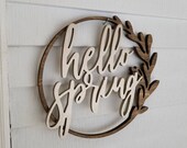 Hello Spring Door Hanger, Spring Door Decor, Front Door Decor