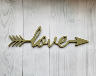 Wooden Blessed Arrow Wall Decor Nursery Decoration Etsy