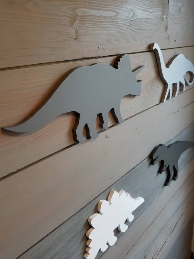 Dinosaur Wall Decor Dinosaur Nursery Decor Wood Dinosaurs Etsy