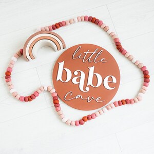 Little Babe Cave Sign, Boho Nursery Decor, Floral Nursery Wall Decor ...