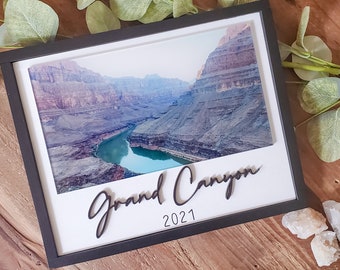 Vacation Photo Frame, Travel Gift Idea, Travel Photo Frame, Travel Photo Album, Personalized Photo Print, Travel Decor, Photo Wall Art