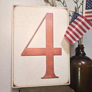 Wood 4th of July Sign, Vintage Number Sign, Patriotic Wall Decor, Independence Day Wall Decor, Vintage Patriotic Decor, Summer Decor
