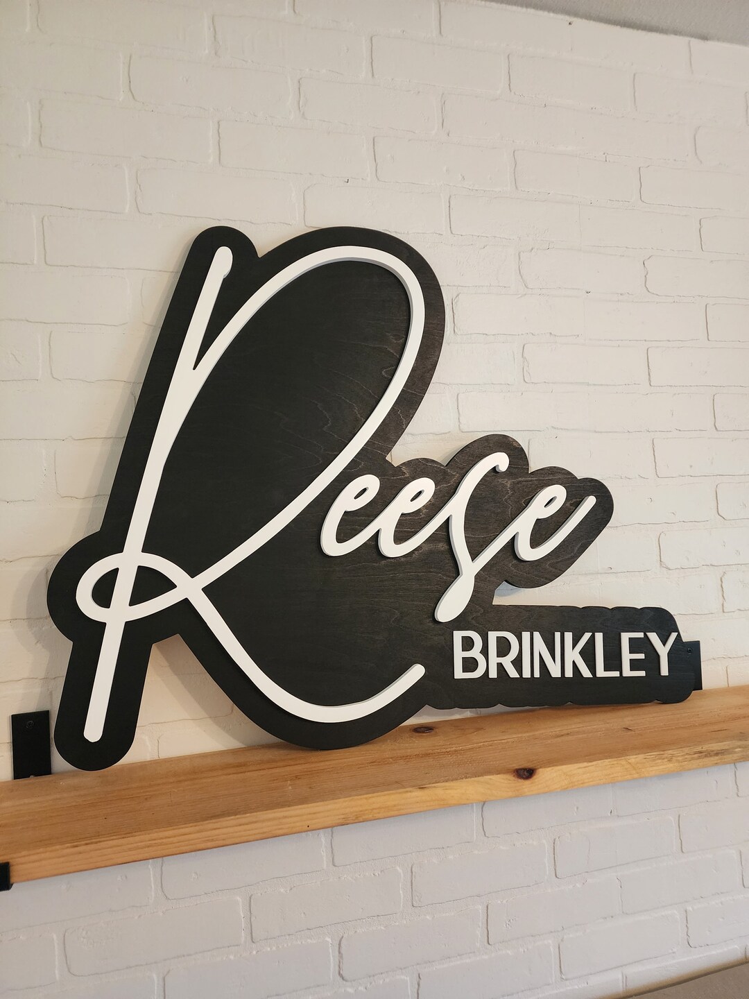 Large Wooden Nursery Name Sign, Baby Boy Name Sign, Custom Name Sign