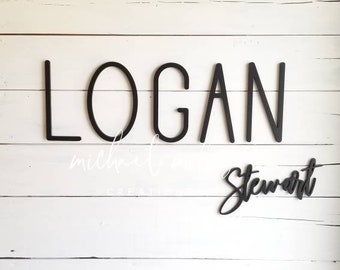 Custom Wood Name Sign, Nursery Name Sign, Wooden Name Sign, Baby Shower Gift