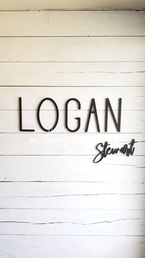 Custom Wood Name Sign, Nursery Name Sign, Wooden Name Sign, Baby Show…