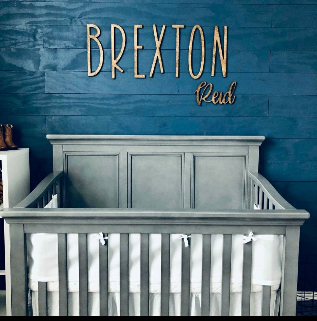 Name Sign For Nursery, Baby Name Sign, Custom Wood Name Sign, Boy Nam…
