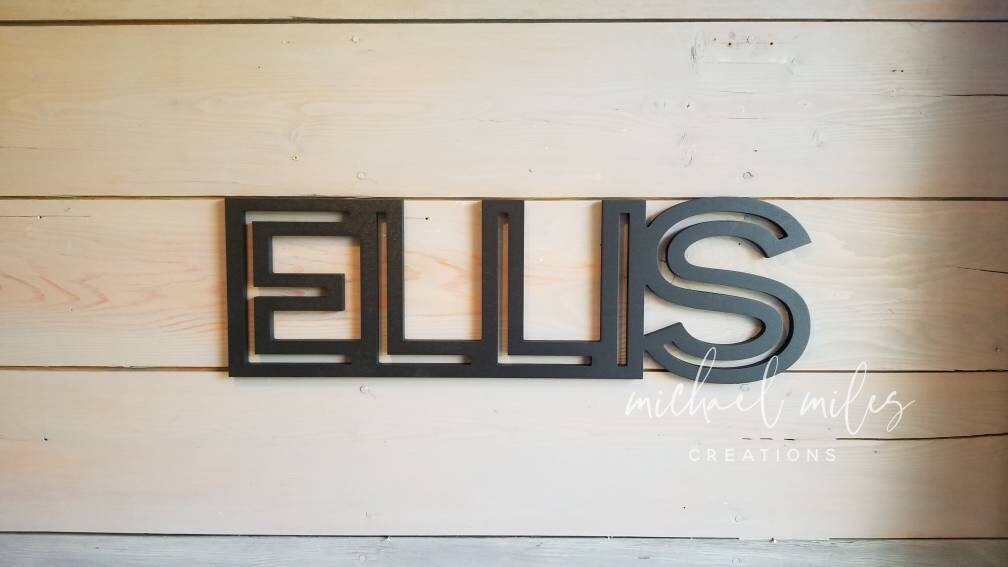 Custom Wood Name Sign, Baby Boy Name Sign, Nursery Name Sign, Above t…