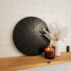 Round Geometric Art, Carved Wood Wall Art, Boho Decor, Modern Wood Wall Art, Gallery Wall Art, Large Wall Art For Living Room, Unique Wall immagine 6