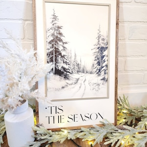 Tis The Season Sign, Christmas Wood Sign, Neutral Christmas Decor, Happy Holidays Sign, Merry Christmas Sign, Vintage Christmas Sign