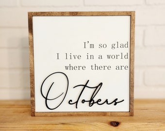October Wood Sign: Farmhouse Fall Decor