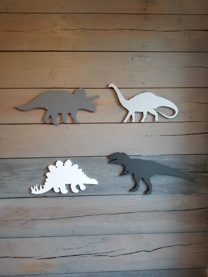 Dinosaur Wall Decor Dinosaur Nursery Decor Wood Dinosaurs Etsy