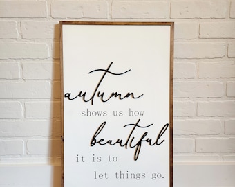 Fall Wood Sign: Autumn Quote, Minimalist Wall Decor