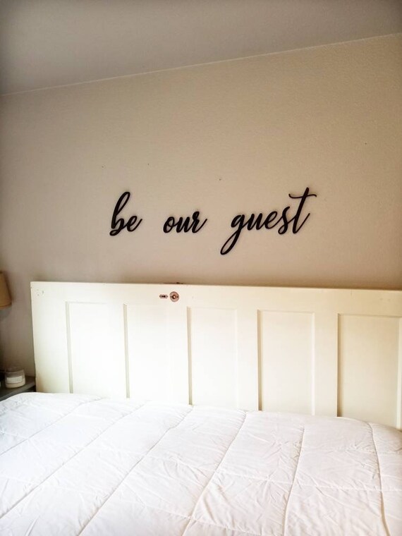 Be Our Guest Sign Be Our Guest Wood Cutout Guest Bedroom Etsy