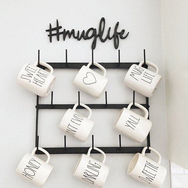 Coffee Bar Sign, Muglife Sign, Coffee Station Decor, Kitchen Wall Dec…