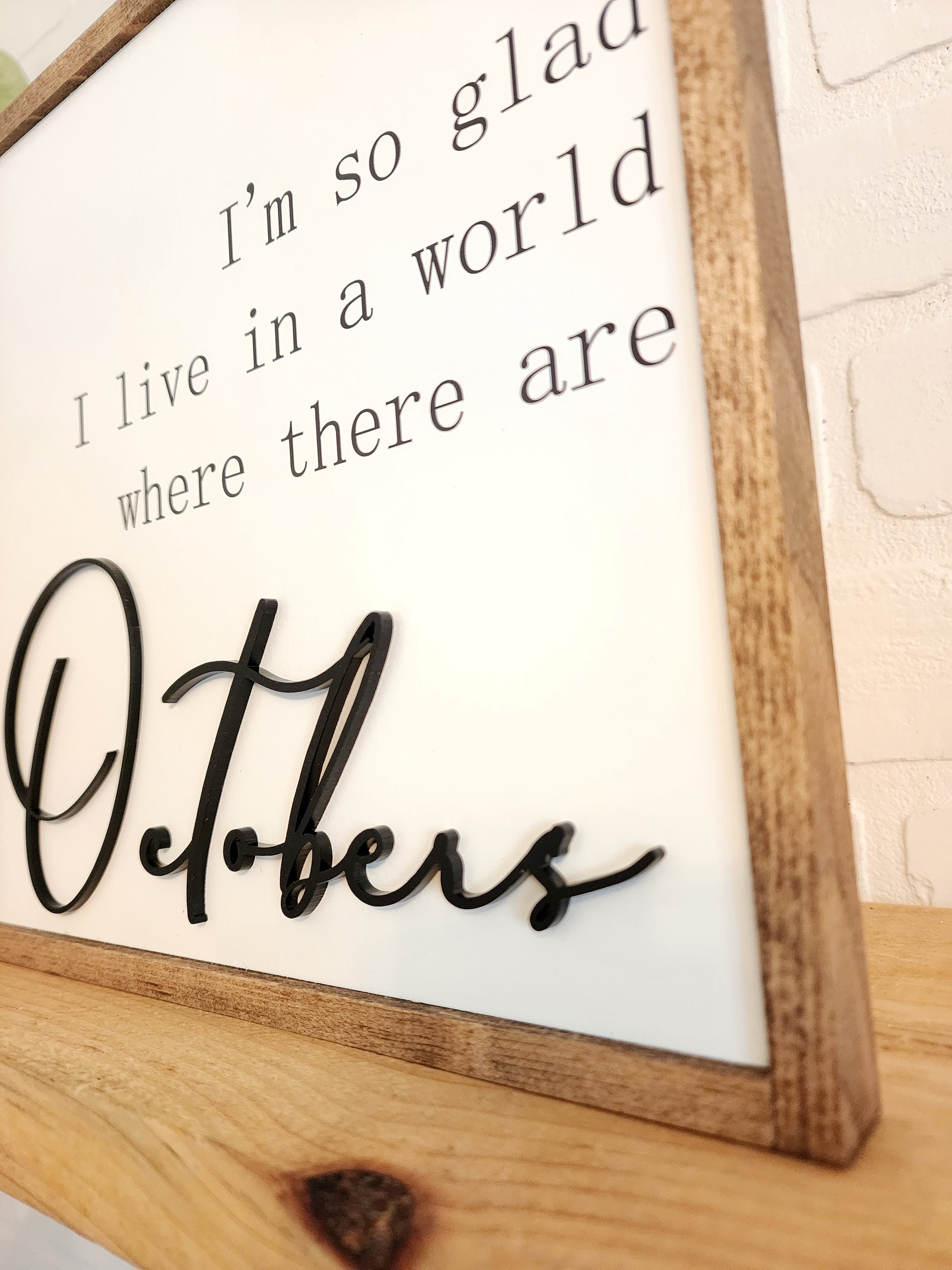 Rustic October Sign October Wood Sign: Farmhouse Fall Decor - Etsy