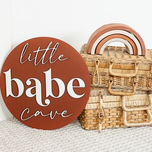 Little Babe Cave Sign, Boho Nursery Decor, Floral Nursery Wall Decor ...