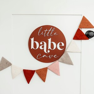Little Babe Cave Sign, Boho Nursery Decor, Floral Nursery Wall Decor ...