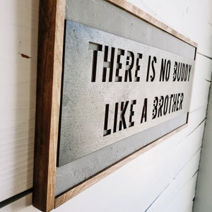 There is no buddy like a brother sign, Brothers Sign, Brothers Wall Decor, Boys Room Sign, Kids Room Sign, Modern Playroom Wall Art