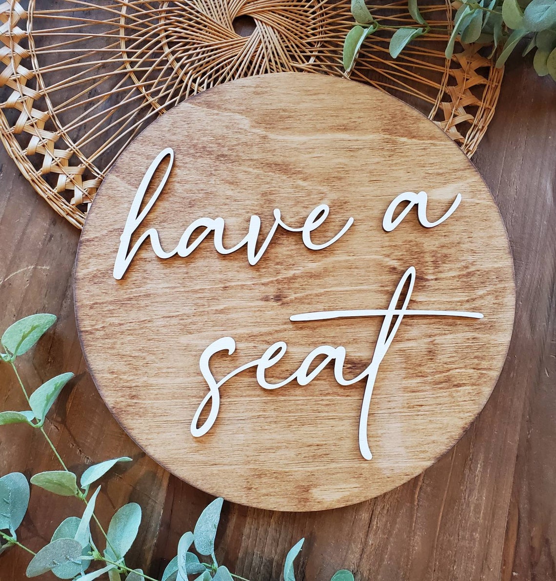 Have a Seat Bathroom Sign Bathroom Decor Round Bathroom Etsy