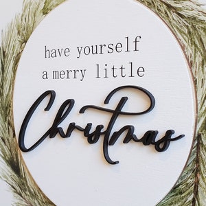 Have yourself a merry little Christmas, Wood Christmas Sign, Christmas Decor, Neutral Christmas Sign, Boho Christmas Decor, Rustic Christmas image 5