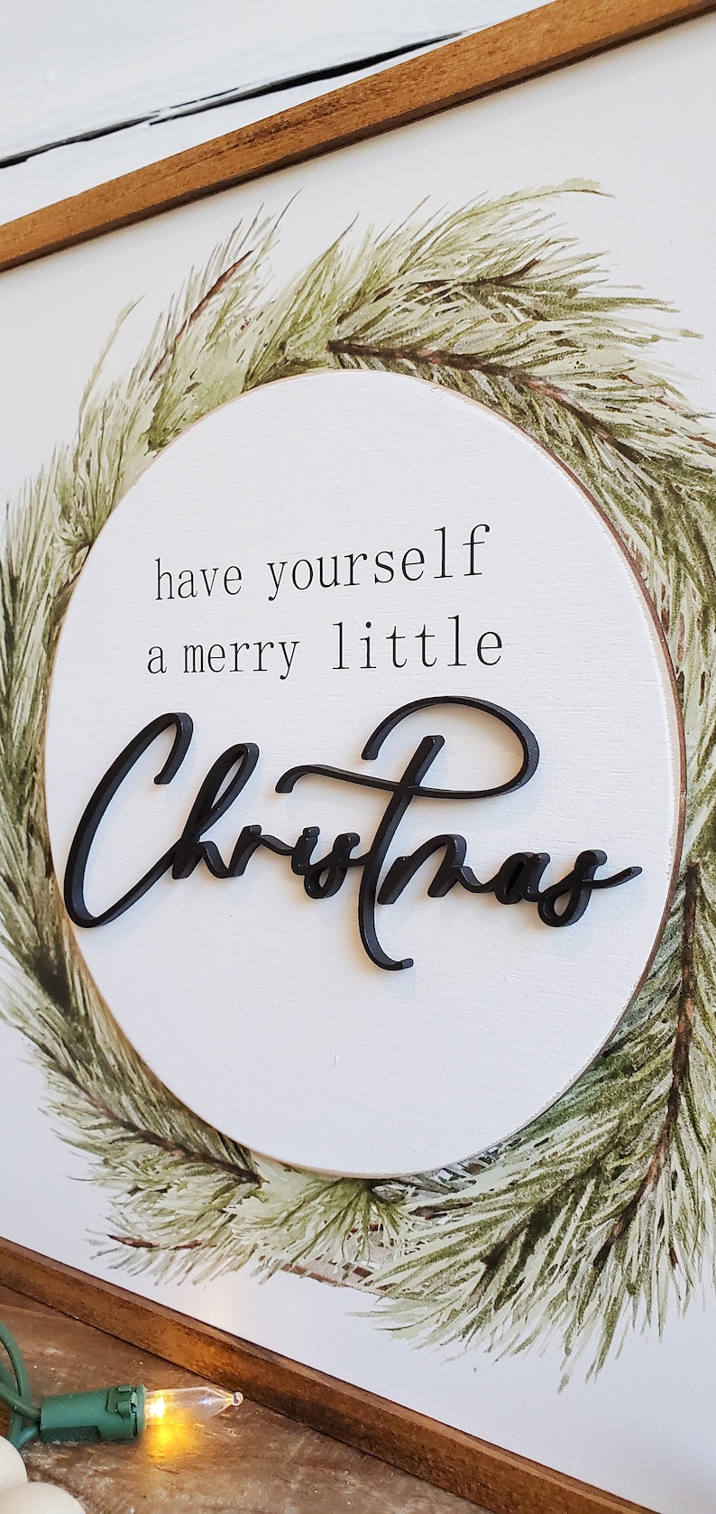 Have yourself a merry little Christmas, Wood Christmas Sign, Christmas Decor, Neutral Christmas Sign, Boho Christmas Decor, Rustic Christmas image 5