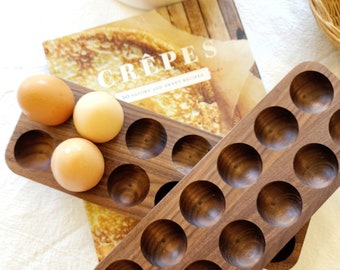 Porta huevos de madera, Bandeja de huevos de madera, Bandeja de madera, Decoración de cocina, Almacenamiento de huevos frescos, Cartón de huevos de madera, Bandeja de huevos, Cocina de granja,