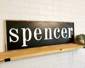 Modern Nursery Name Sign, Wood Name Sign, Last Name Sign, Boys Room Decor, Teen Room Decor, Baby Name Sign, Baby Shower Gift