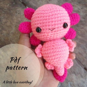 Amigurumi axolotl pattern/ crochet pattern/ amigurumi pattern/ axolotl pattern/ pdf pattern