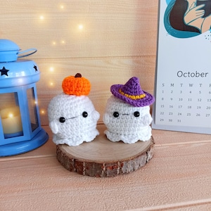 Amigurumi Ghost pattern / crochet Halloween pattern / Amigurumi fall pattern / Halloween crochet patterns / Kawaii ghost amigurumi /