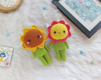 Amigurumi flower pals pattern/amigurumi daisy pattern/amigurumi sunflower pattern / cute crochet pattern / kawaii amigurumi