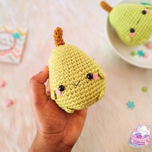 Amigurumi pear pattern / kawaii fruit amigurumi/ amigurumi fruit / crochet pear pattern