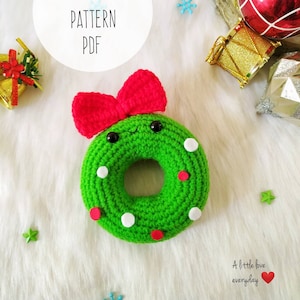 Modello ghirlanda natalizia Amigurumi / ornamenti natalizi amigurumi / ornamenti natalizi kawaii / modello natalizio all&#39;uncinetto