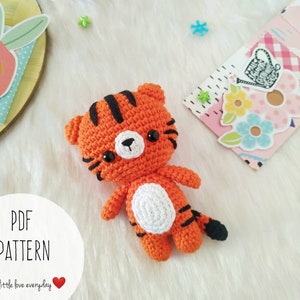 Amigurumi tiger pattern / Chinese new year amigurumi / amigurumi pattern / woodland animal pattern / crochet tiger