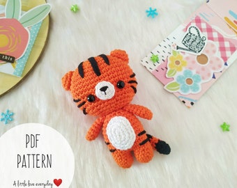 Amigurumi tiger pattern / Chinese new year amigurumi / amigurumi pattern / woodland animal pattern / crochet tiger