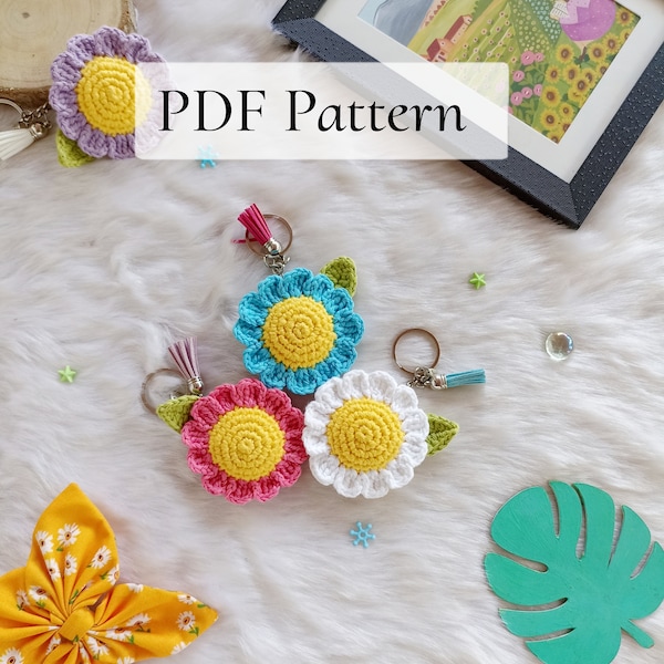 Crochet daisy flower pattern / amigurumi daisy flower pattern / crochet flower pattern / small daisy pattern