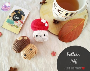 amigurumi mushroom pattern / Fall amigurumi pattern / kawaii amigurumi pattern / mushroom crochet pattern / cute crochet pattern