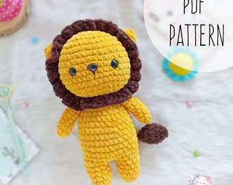 Amigurumi lion pattern / Crochet lion pattern / kawaii lion amigurumi pattern / lion amigurumi digital download/ kawaii amigurumi lion