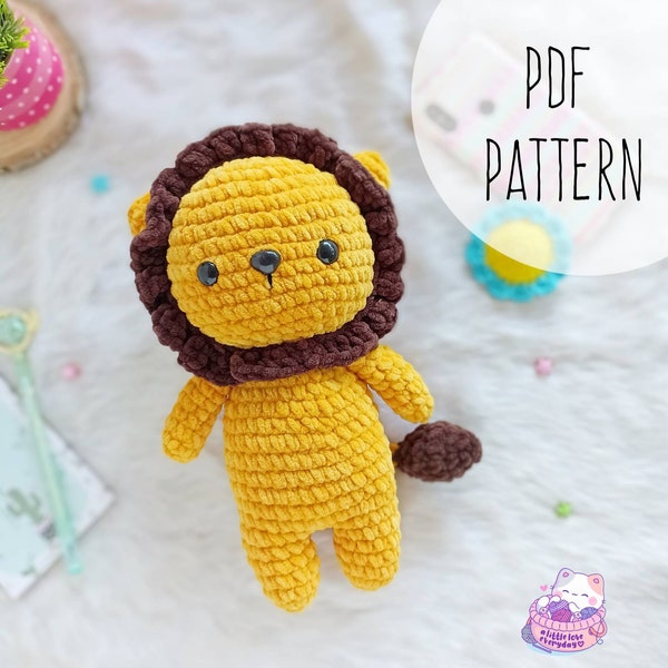 Amigurumi lion pattern / Crochet lion pattern / kawaii lion amigurumi pattern / lion amigurumi digital download/ kawaii amigurumi lion