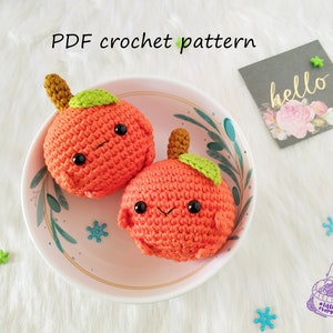 Amigurumi orange pattern/ crochet orange pattern / kawaii orange / Amigurumi fruits pattern