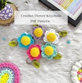 Crochet Daisy Flower Keychain Pattern PDF (Instant Download) \/ Beginner-friendly product logo