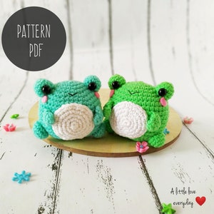 Amigurumi Frog pattern / kawaii amigurumi pattern / Frog crochet pattern / amigurumi frog / cute frog / Valentine&#39;s amigurumi pattern
