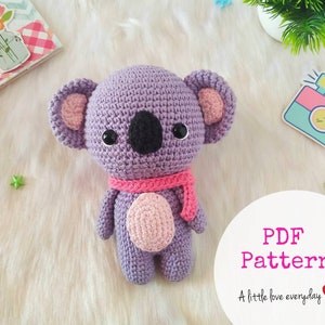 Kiku the koala amigurumi pattern / crochet  koala / amigurumi animal pattern / kawaii koala / crochet pattern