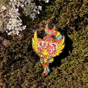 Fire Wyrm - hard enamel pin - Kickstarter funded!
