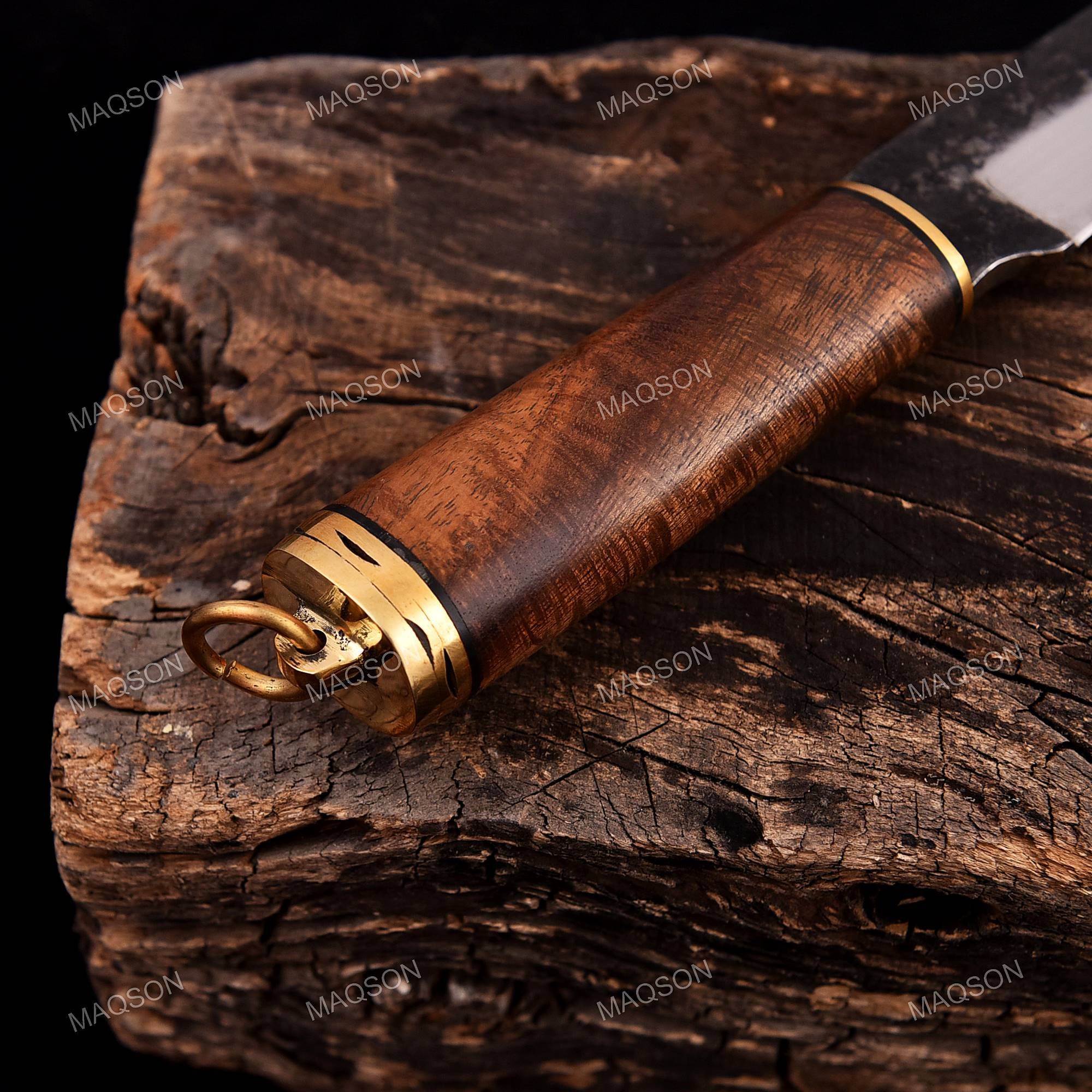 Coltello Medievale Vichingo MAQSON – Lavorazione Ottone, Ideale Per LARP E Storico