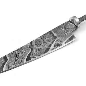 Damascus blade.Kitchen knife, Damascus Blank NEW grain.4159