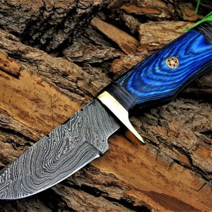 Damascus knife Damascus hunting knife Medieval knife, belt knife, hand-forged 1007EA